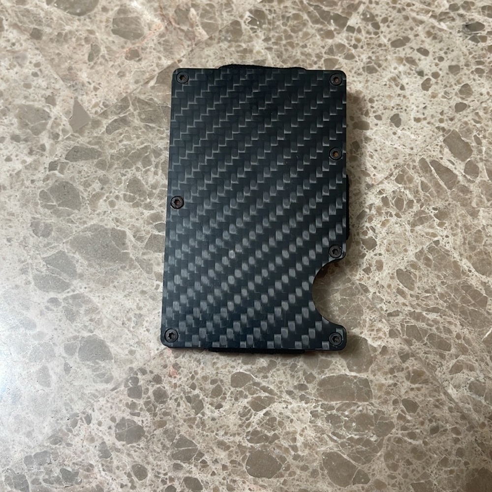 Metal carbon fiber mens wallet - Picture 2 of 2
